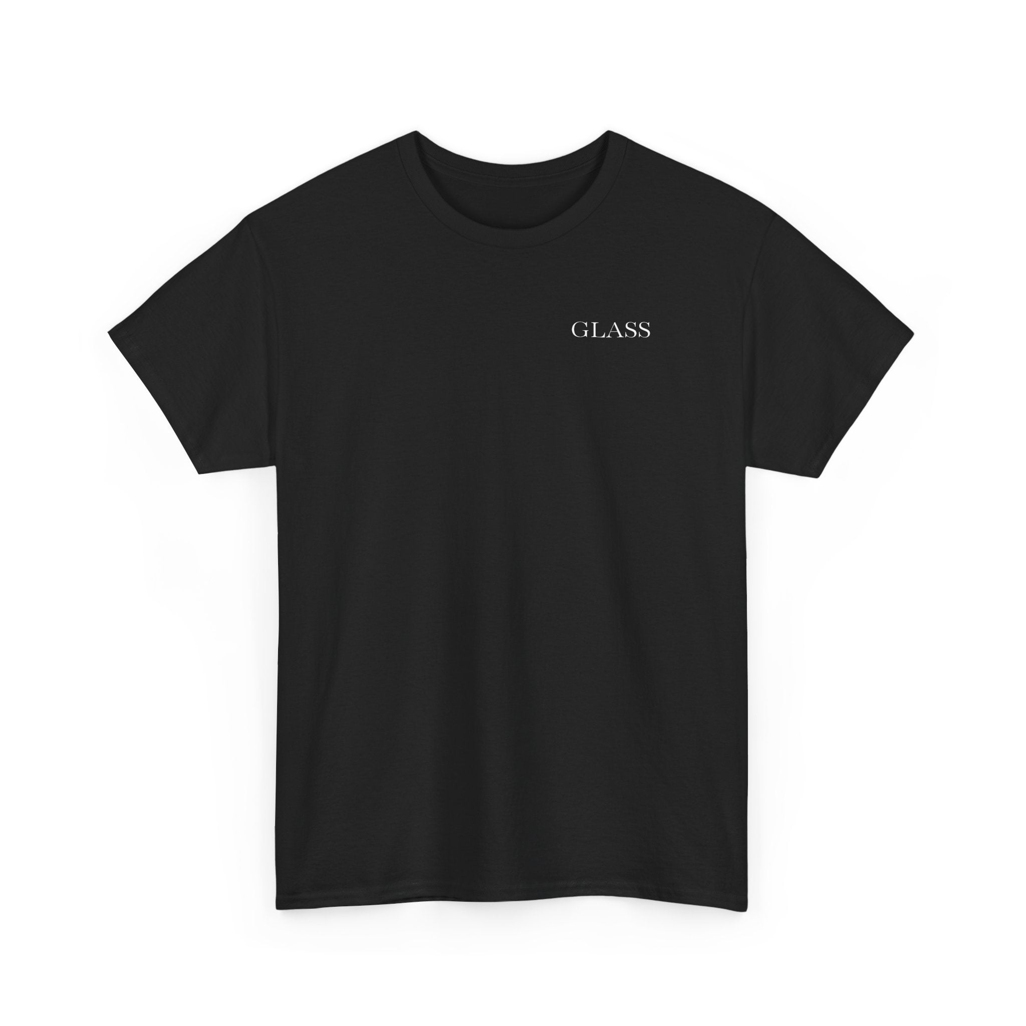 Evergreen Minimalist Tee — small chest logo & vertical back text
