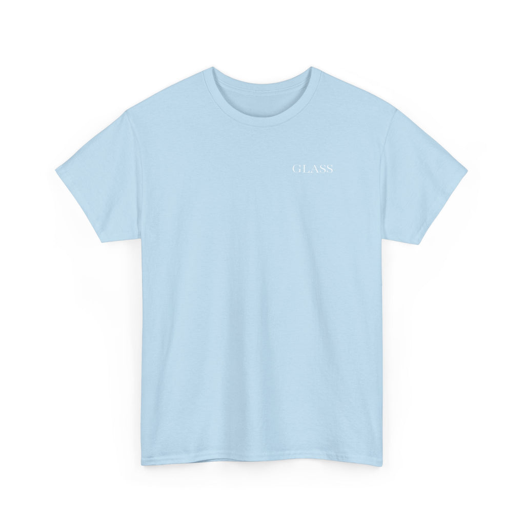 Evergreen Minimalist Tee — small chest logo & vertical back text