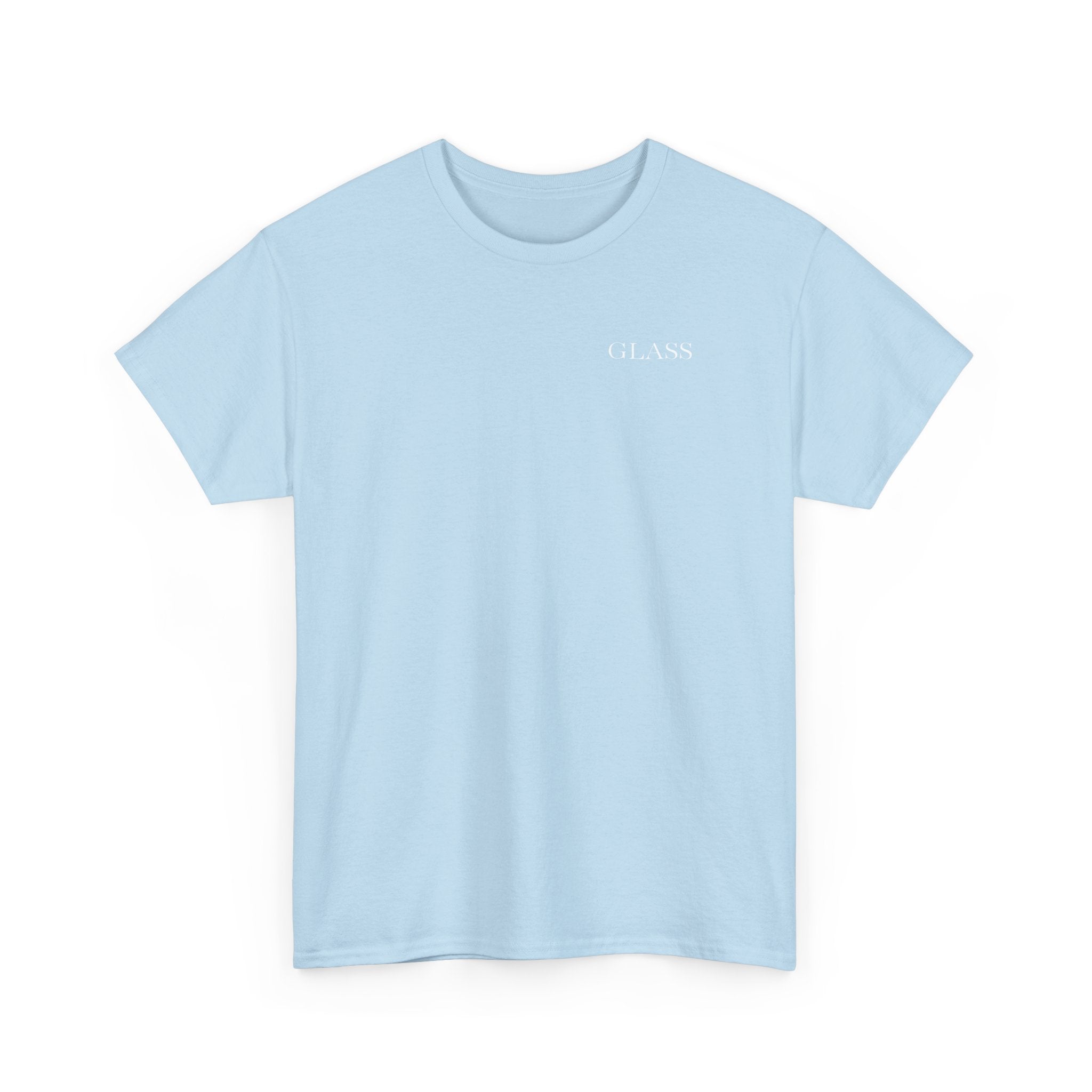 Evergreen Minimalist Tee — small chest logo & vertical back text