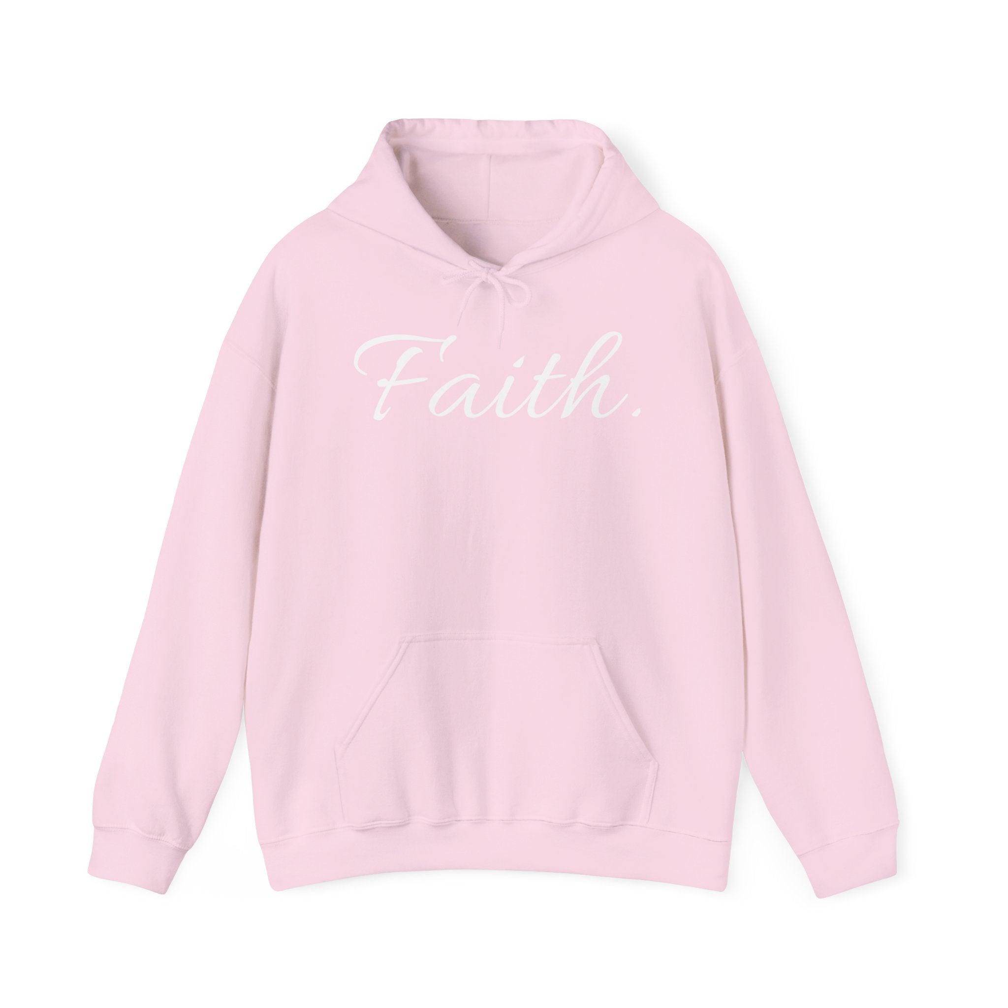 Faith Hoodie — Minimal Script Christian Hooded Sweatshirt