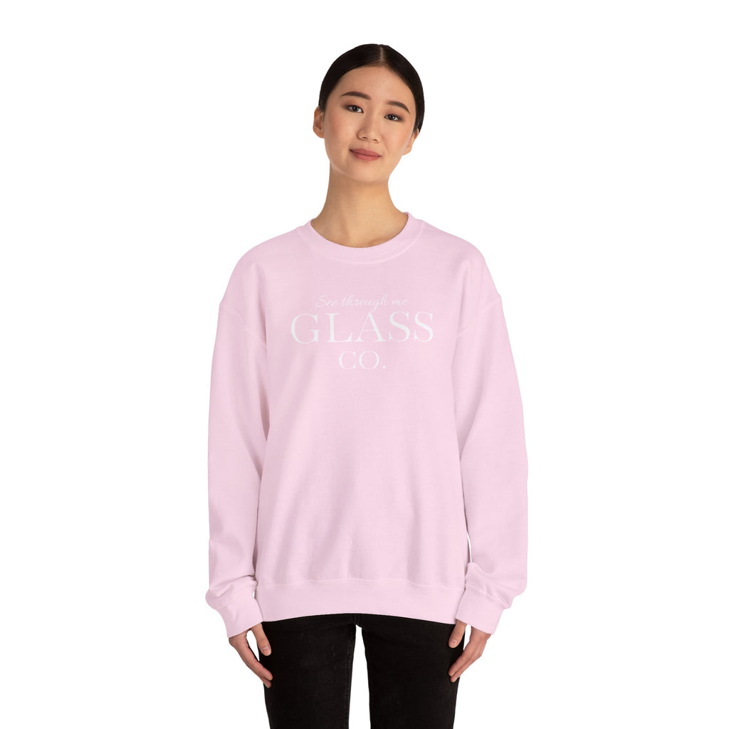 Glass Co. Crewneck Sweatshirt - 'See Through Me' Minimal Logo Pullover