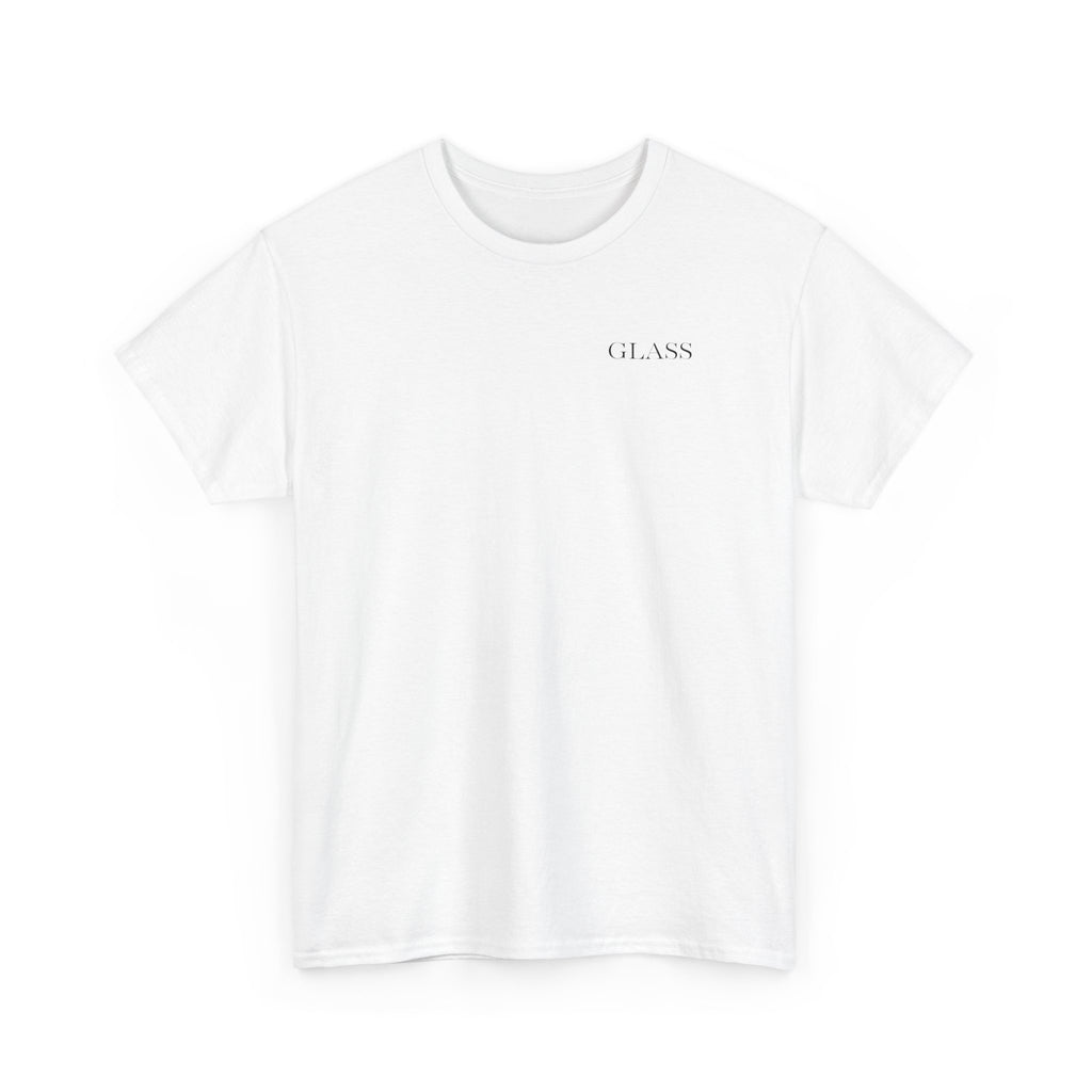 Evergreen Minimalist Tee — small chest logo & vertical back text