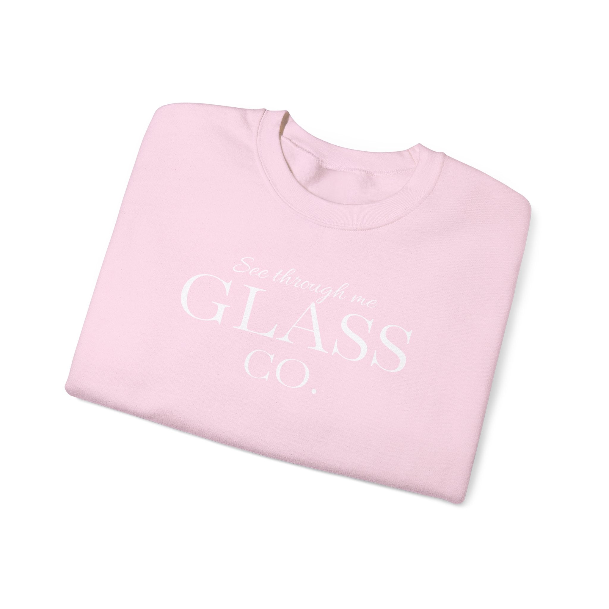 Glass Co. Crewneck Sweatshirt - 'See Through Me' Minimal Logo Pullover