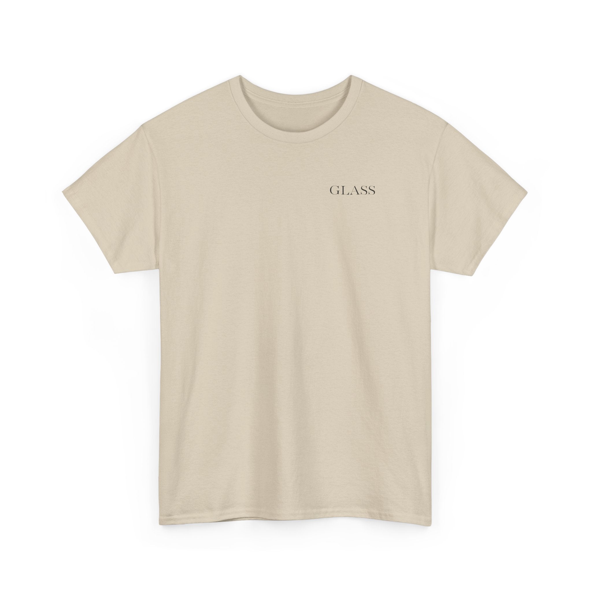 Evergreen Minimalist Tee — small chest logo & vertical back text