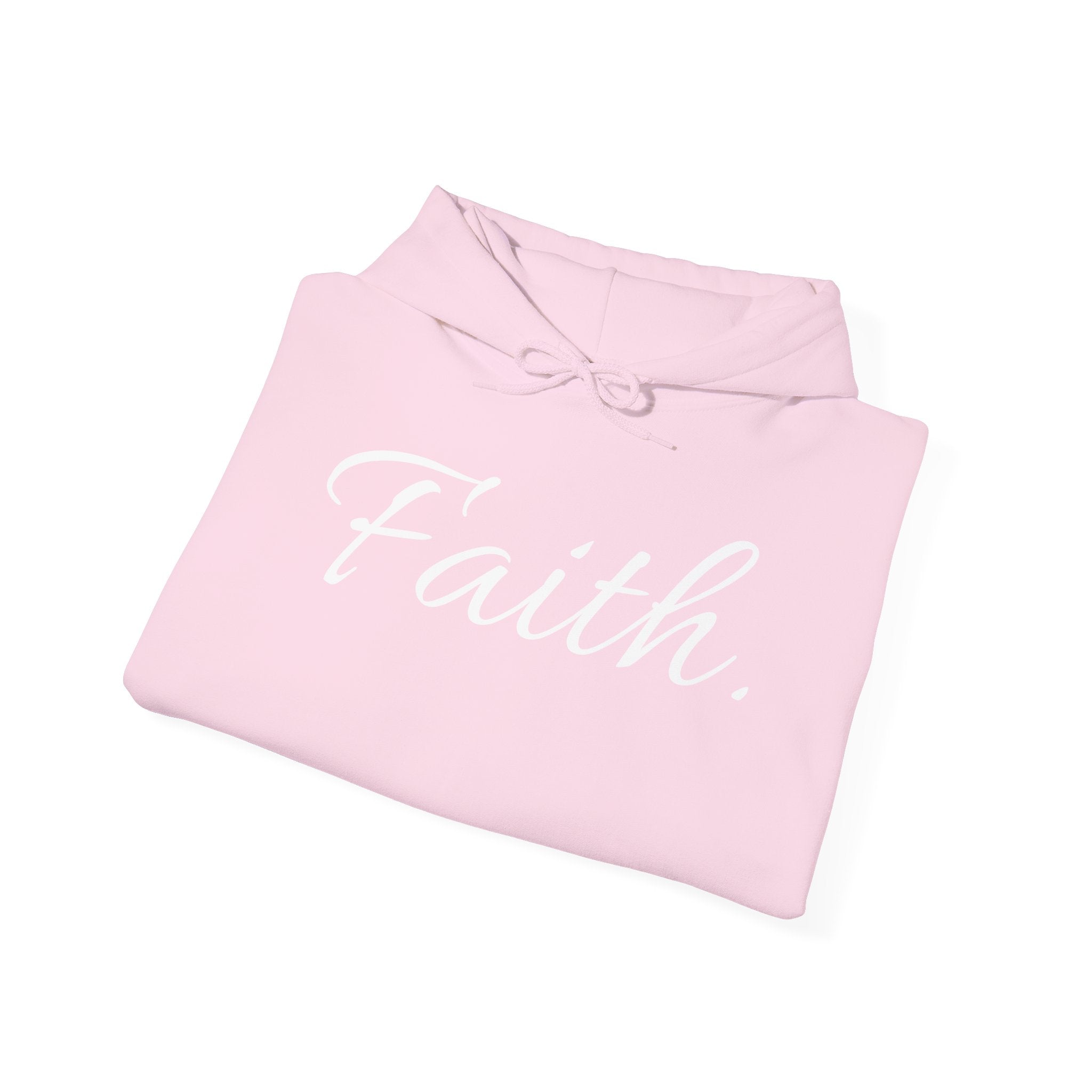 Faith Hoodie — Minimal Script Christian Hooded Sweatshirt
