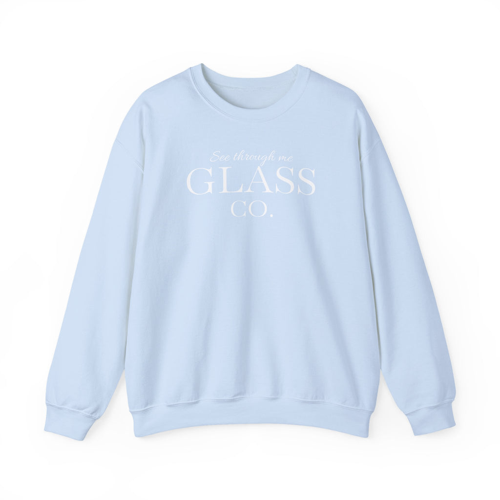 Glass Co. Crewneck Sweatshirt - 'See Through Me' Minimal Logo Pullover