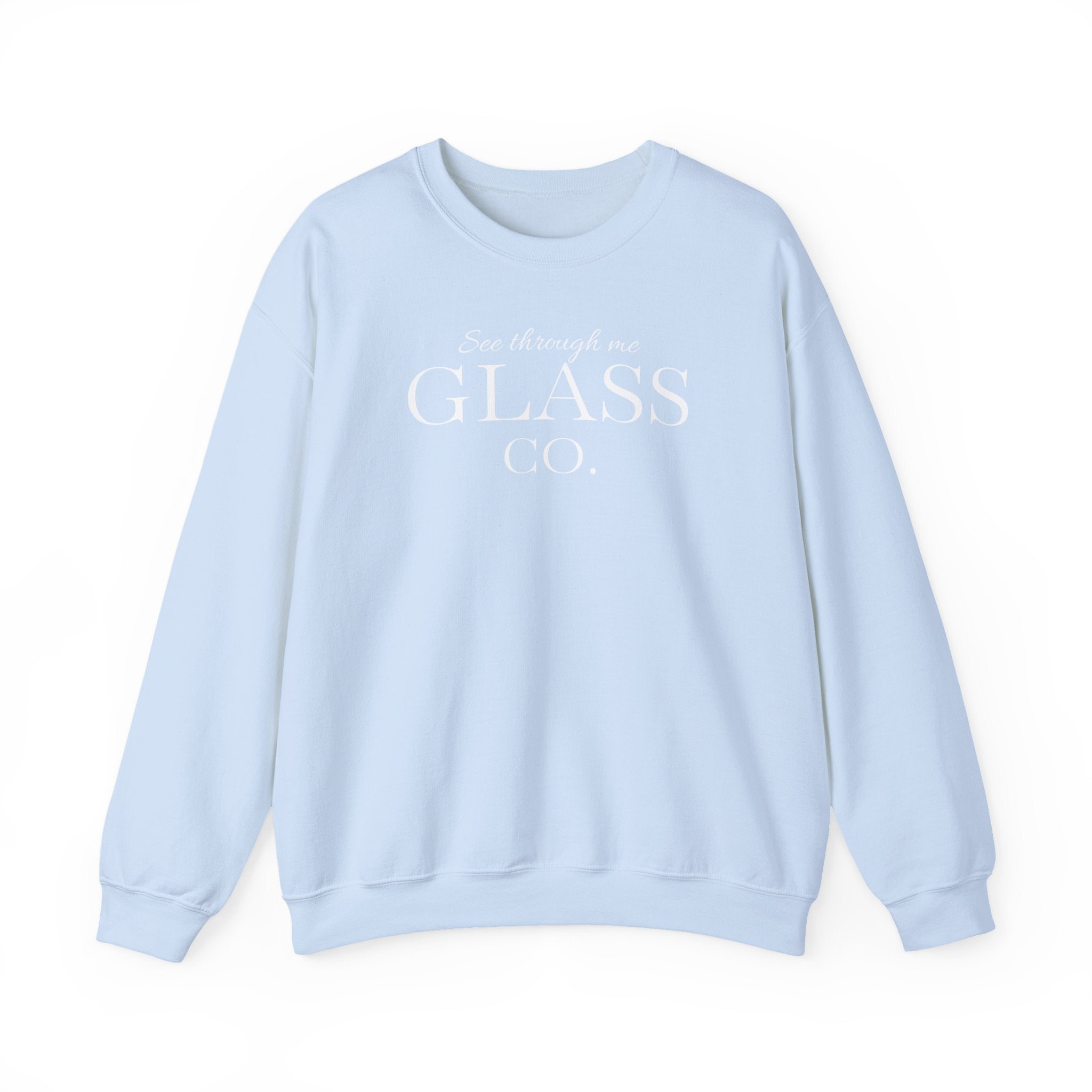 Glass Co. Crewneck Sweatshirt - 'See Through Me' Minimal Logo Pullover