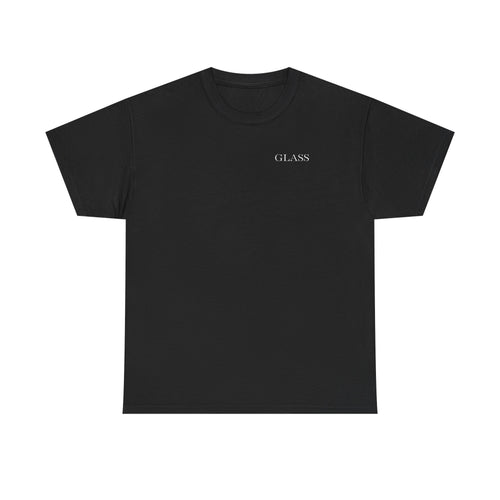 Evergreen Minimalist Tee — small chest logo & vertical back text