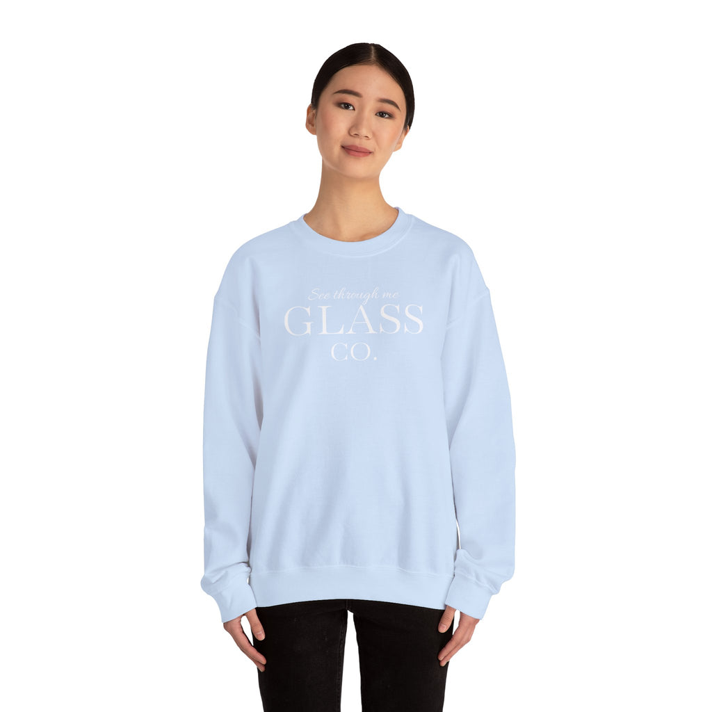 Glass Co. Crewneck Sweatshirt - 'See Through Me' Minimal Logo Pullover