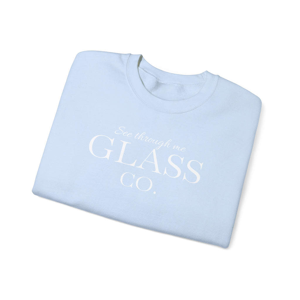 Glass Co. Crewneck Sweatshirt - 'See Through Me' Minimal Logo Pullover