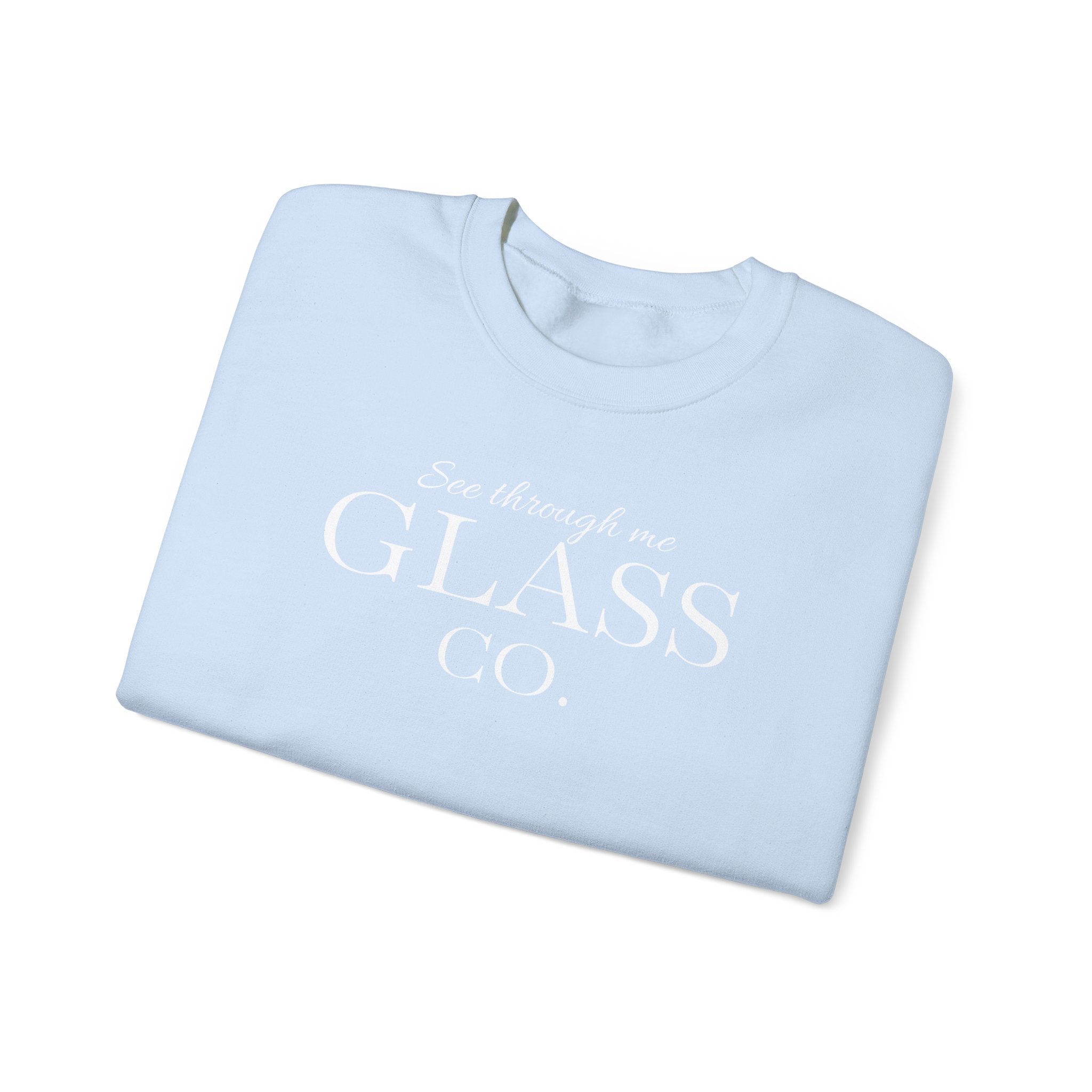Glass Co. Crewneck Sweatshirt - 'See Through Me' Minimal Logo Pullover